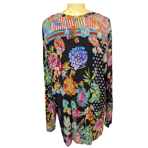 Johnny Was Multicolor Long Sleeve Tee - Picture 2 of 3